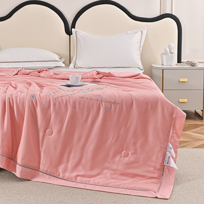 91家纺网 家纺一手货源 找家纺 （总）太阳羽家纺 2026新款天丝绣花镂空夏被夏凉被空调被--深呼吸