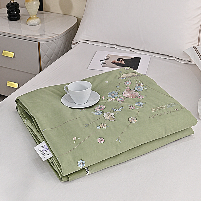 91家纺网 家纺一手货源 找家纺 （总）太阳羽家纺 2026新款天丝绣花镂空夏被夏凉被空调被--深呼吸