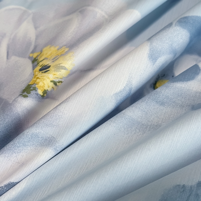 91家纺网 家纺一手货源 找家纺 赛丽雅 2026新款拼角轻奢冰丝凉感夏被四件套 云兮