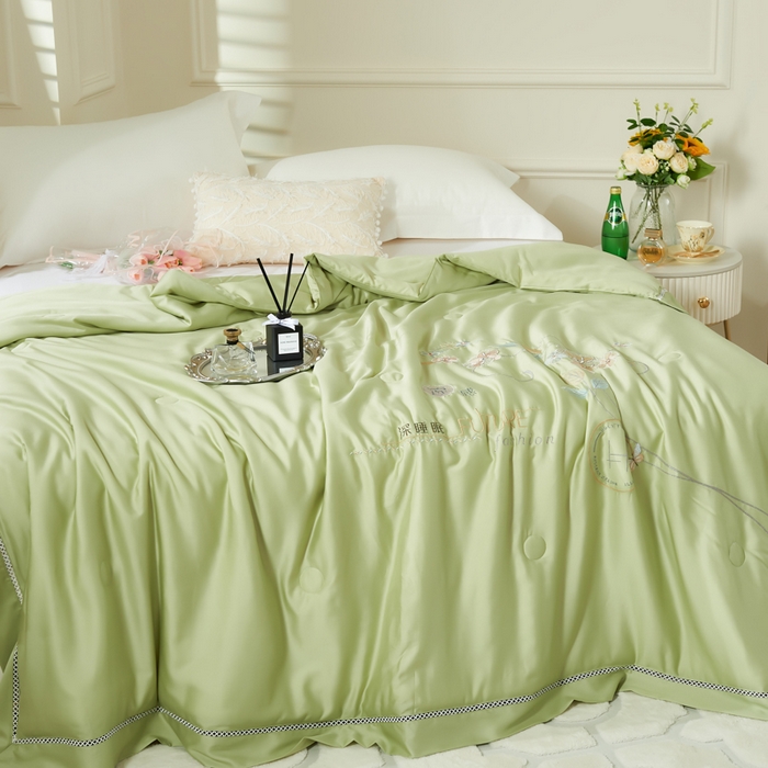 91家纺网 家纺一手货源 找家纺 （总）太阳羽家纺 2026新款天丝绣花镂空夏凉被空调被深睡眠夏被