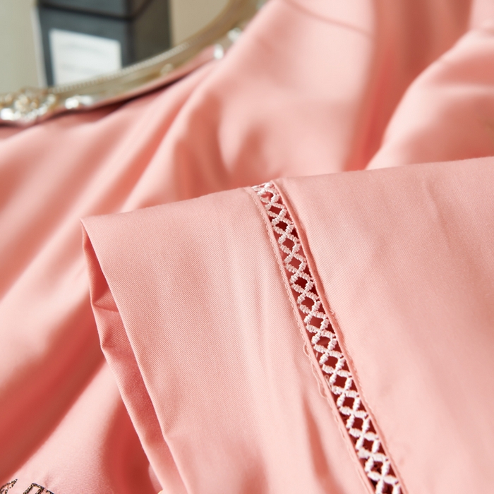 91家纺网 家纺一手货源 找家纺 太阳羽家纺 2026新款天丝绣花镂空夏凉被空调被深睡眠夏被 橘红色