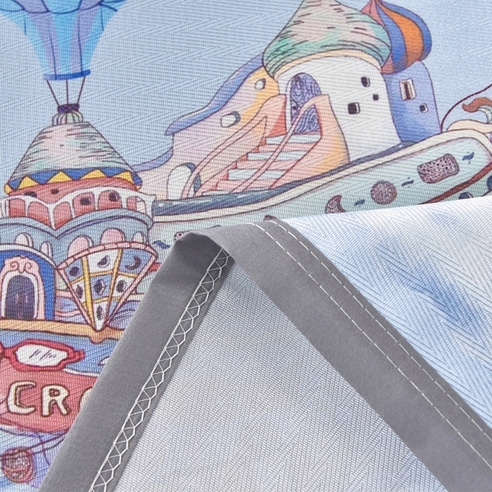 91家纺网 家纺一手货源 找家纺 念家居 2026新款轻奢可机洗水洗床单款高密大版斜纹冰丝凉席三件套 浅蓝卡通