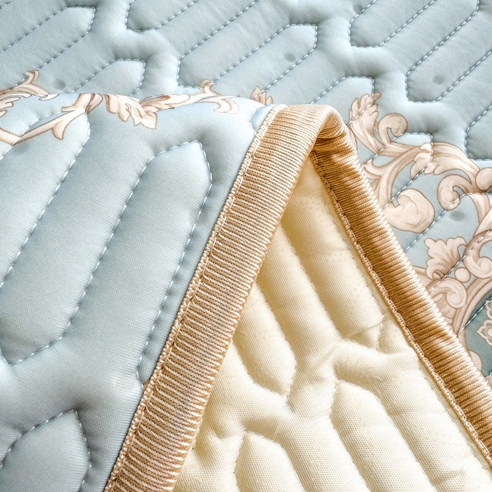 91家纺网 家纺一手货源 找家纺 美丽折家纺 2026新款0.6厚乳胶凉席印花系列 罗马假日