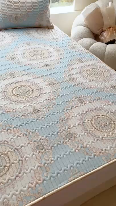 91家纺网 家纺一手货源 找家纺 美丽折家纺 2026新款0.6厚乳胶凉席印花系列 罗马假日