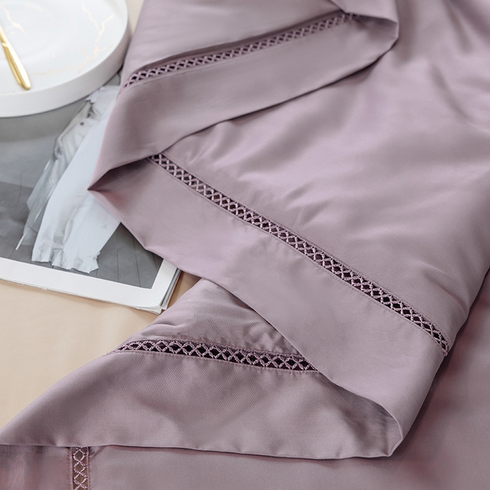 91家纺网 家纺一手货源 找家纺 太阳羽家纺 2026新款40s冰蚕科技天丝镂空夏被绣花夏凉被空调被子 清雅冰-紫