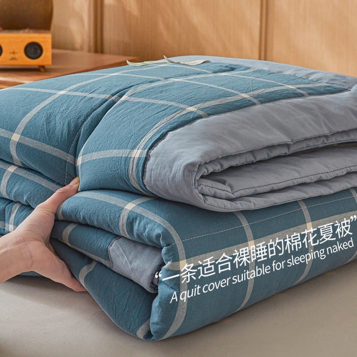 91家纺网 家纺一手货源 找家纺 牛魔王家居 2026新款A类水洗棉新疆棉花夏被 被子被芯 马卡龙