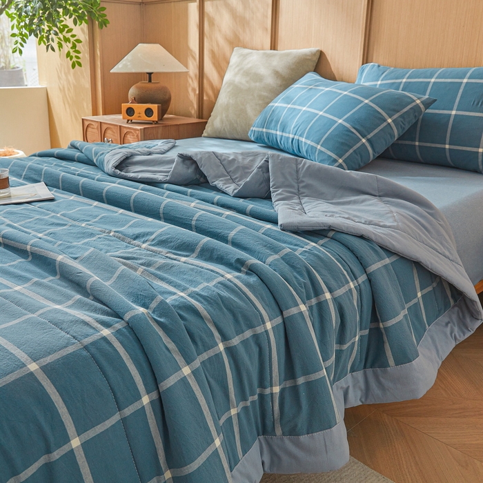 91家纺网 家纺一手货源 找家纺 牛魔王家居 2026新款A类水洗棉新疆棉花夏被 被子被芯 马卡龙