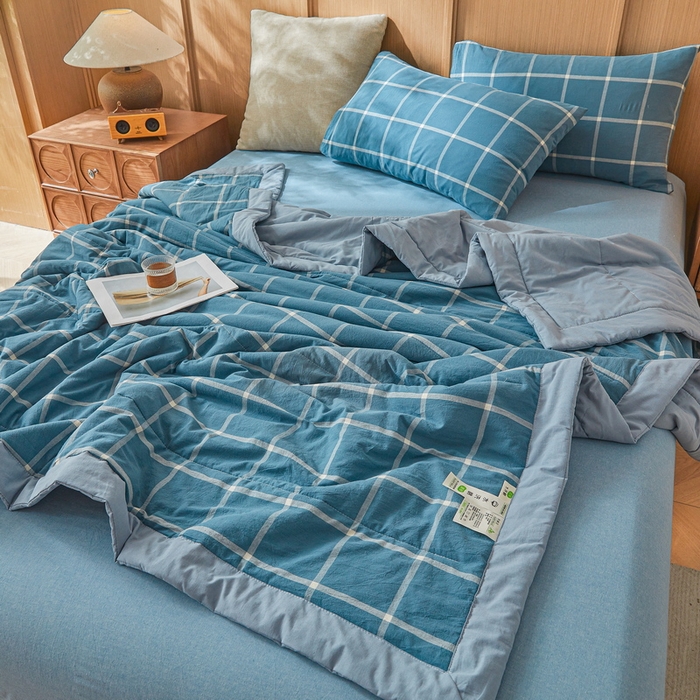 91家纺网 家纺一手货源 找家纺 牛魔王家居 2026新款A类水洗棉新疆棉花夏被 被子被芯 马卡龙