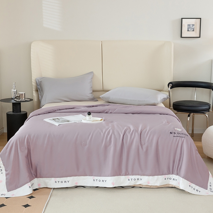 太阳羽家纺 2026新款60支天丝提花镂空夏被夏凉被空调被艾诺维系列 艾诺维-紫