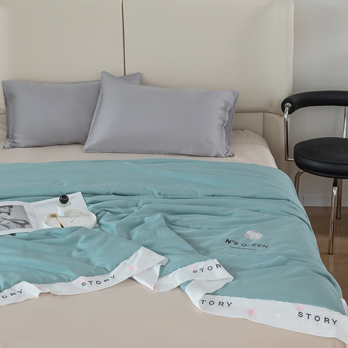 91家纺网 家纺一手货源 找家纺 太阳羽家纺 2026新款60支天丝提花镂空夏被夏凉被空调被艾诺维系列 艾诺维-兰