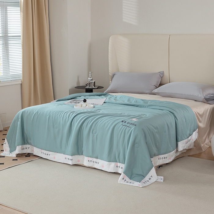 91家纺网 家纺一手货源 找家纺 太阳羽家纺 2026新款60支天丝提花镂空夏被夏凉被空调被艾诺维系列 艾诺维-兰