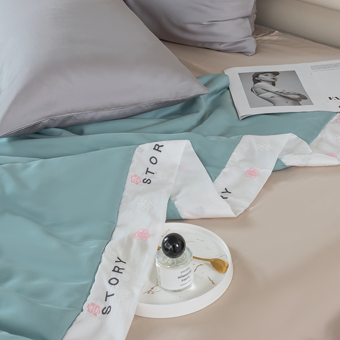 91家纺网 家纺一手货源 找家纺 太阳羽家纺 2026新款60支天丝提花镂空夏被夏凉被空调被艾诺维系列 艾诺维-兰