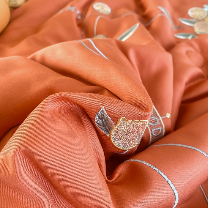 91家纺网 家纺一手货源 找家纺 太阳羽家纺 2026新款亲肤柔软柠檬天丝夏被被子被芯 柠檬-橙色