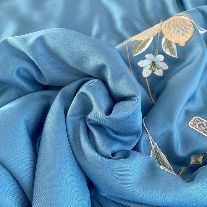 91家纺网 家纺一手货源 找家纺 太阳羽家纺 2026新款亲肤柔软柠檬天丝夏被被子被芯 柠檬-深蓝