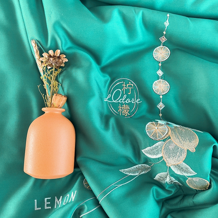 91家纺网 家纺一手货源 找家纺 太阳羽家纺 2026新款亲肤柔软柠檬天丝夏被被子被芯 柠檬-孔雀绿