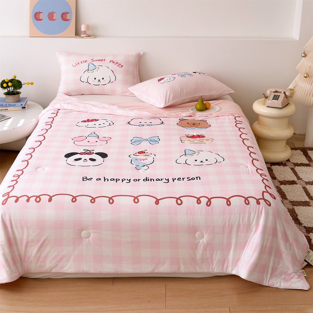 91家纺网 家纺一手货源 找家纺 （总）朵希曼 2026年牛奶针织棉大版卡通夏被夏凉被空调被