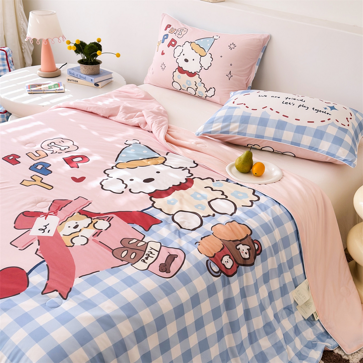 91家纺网 家纺一手货源 找家纺 （总）朵希曼 2026年牛奶针织棉大版卡通夏被夏凉被空调被