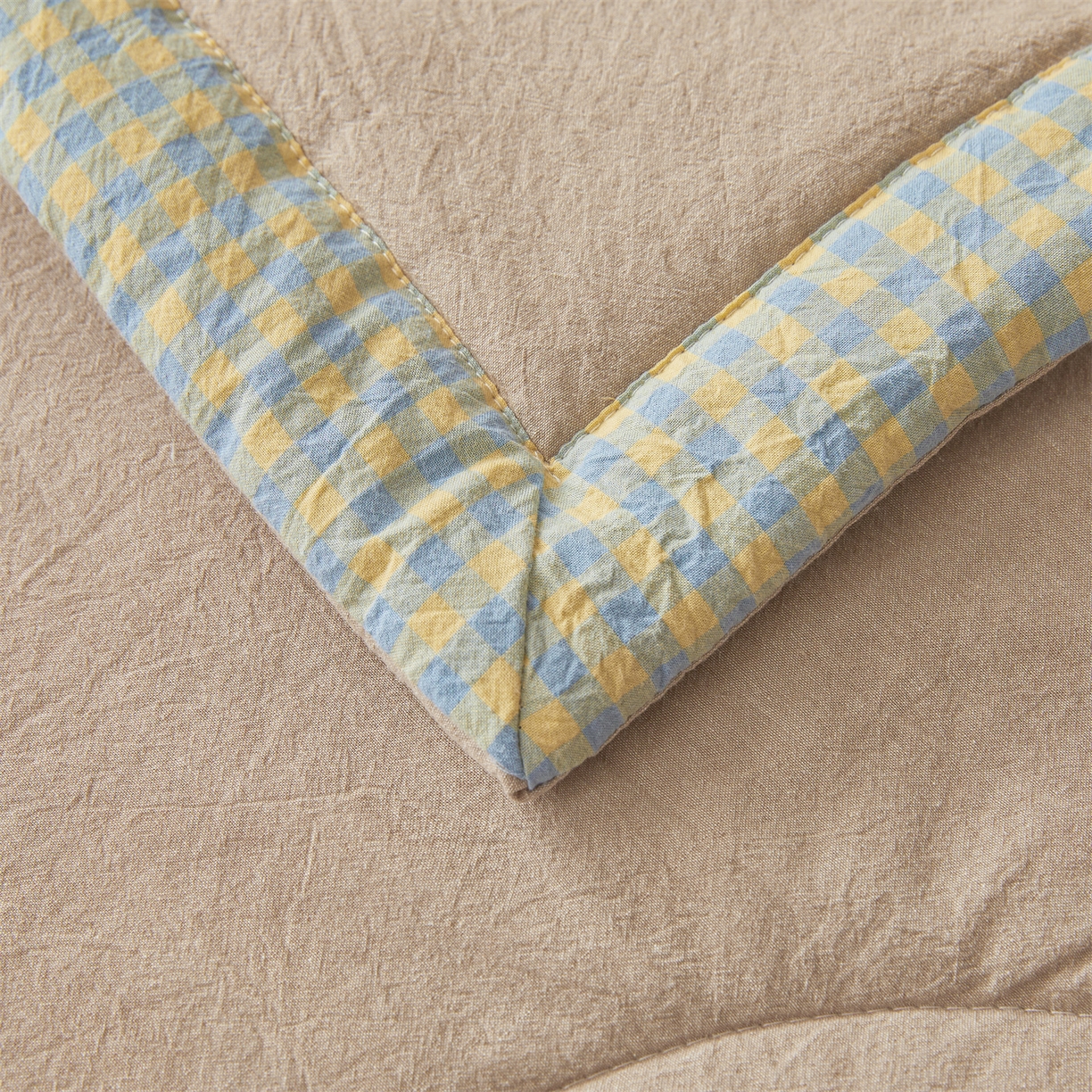 91家纺网 家纺一手货源 找家纺 2026新款A类里外全棉夏凉被100%新疆棉纯棉全棉填充烫画款空调被夏被 全棉烫画-沙漠咖