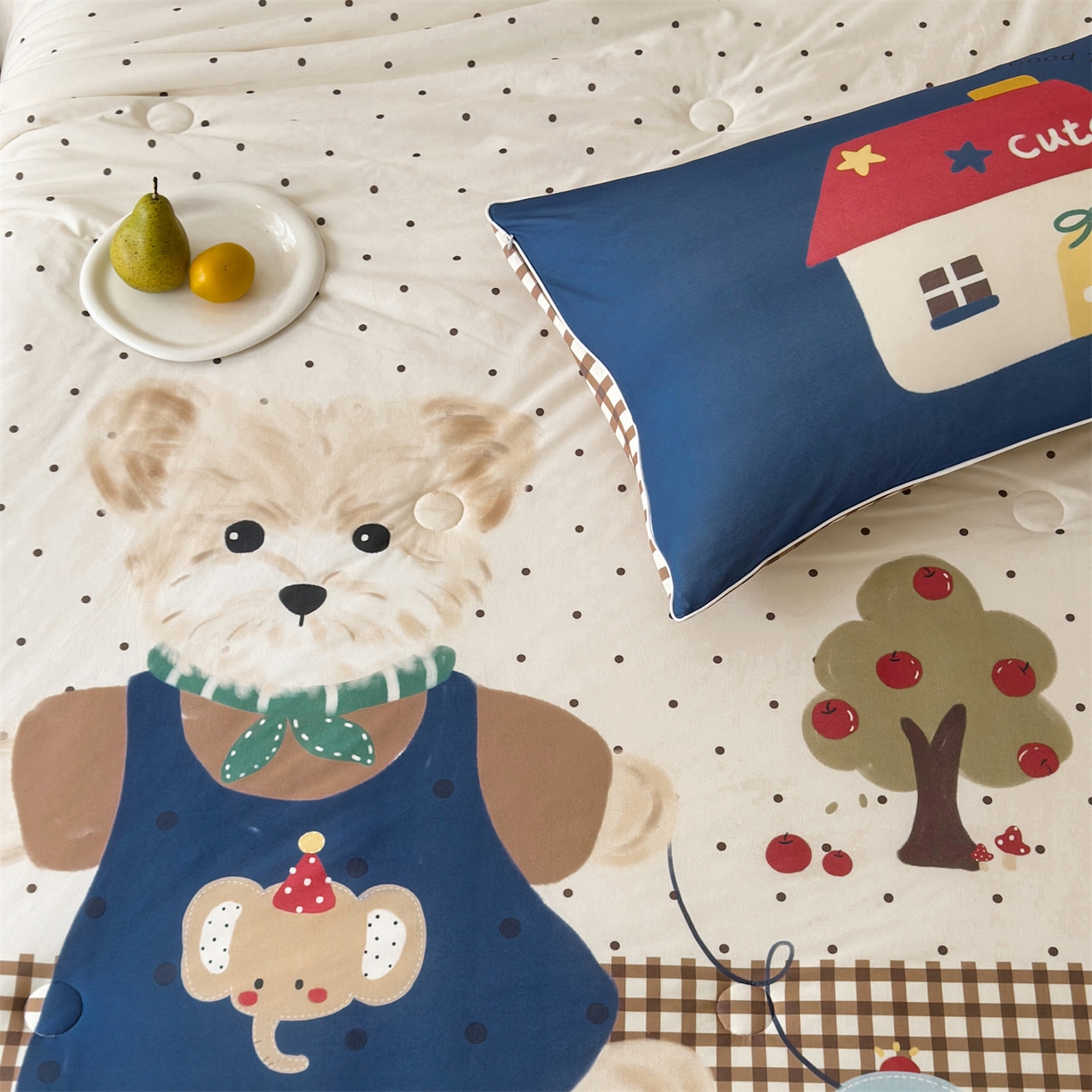 91家纺网 家纺一手货源 找家纺 朵希曼 2026年牛奶针织棉大版卡通夏被夏凉被空调被 萌犬小镇