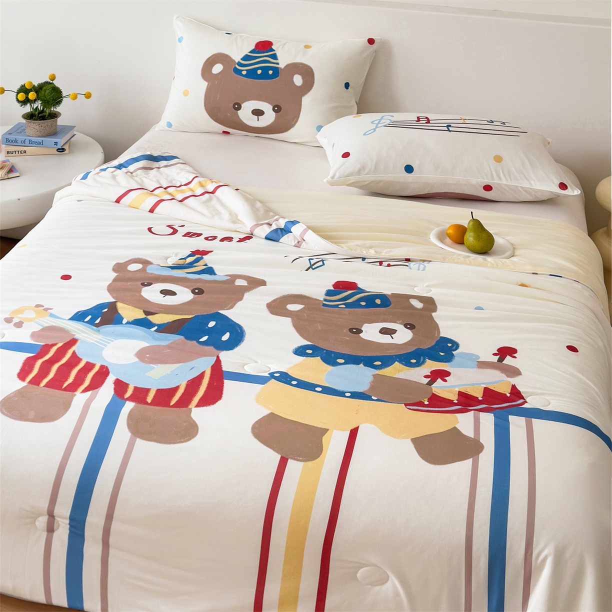 91家纺网 家纺一手货源 找家纺 朵希曼 2026年牛奶针织棉大版卡通夏被夏凉被空调被 生日派对