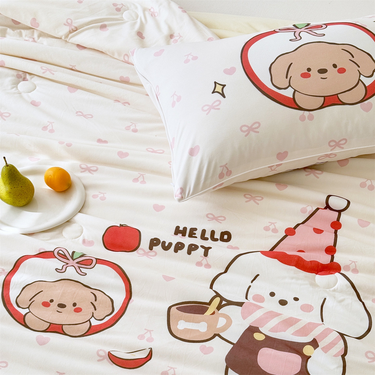 91家纺网 家纺一手货源 找家纺 朵希曼 2026年牛奶针织棉大版卡通夏被夏凉被空调被 萌厨小兔