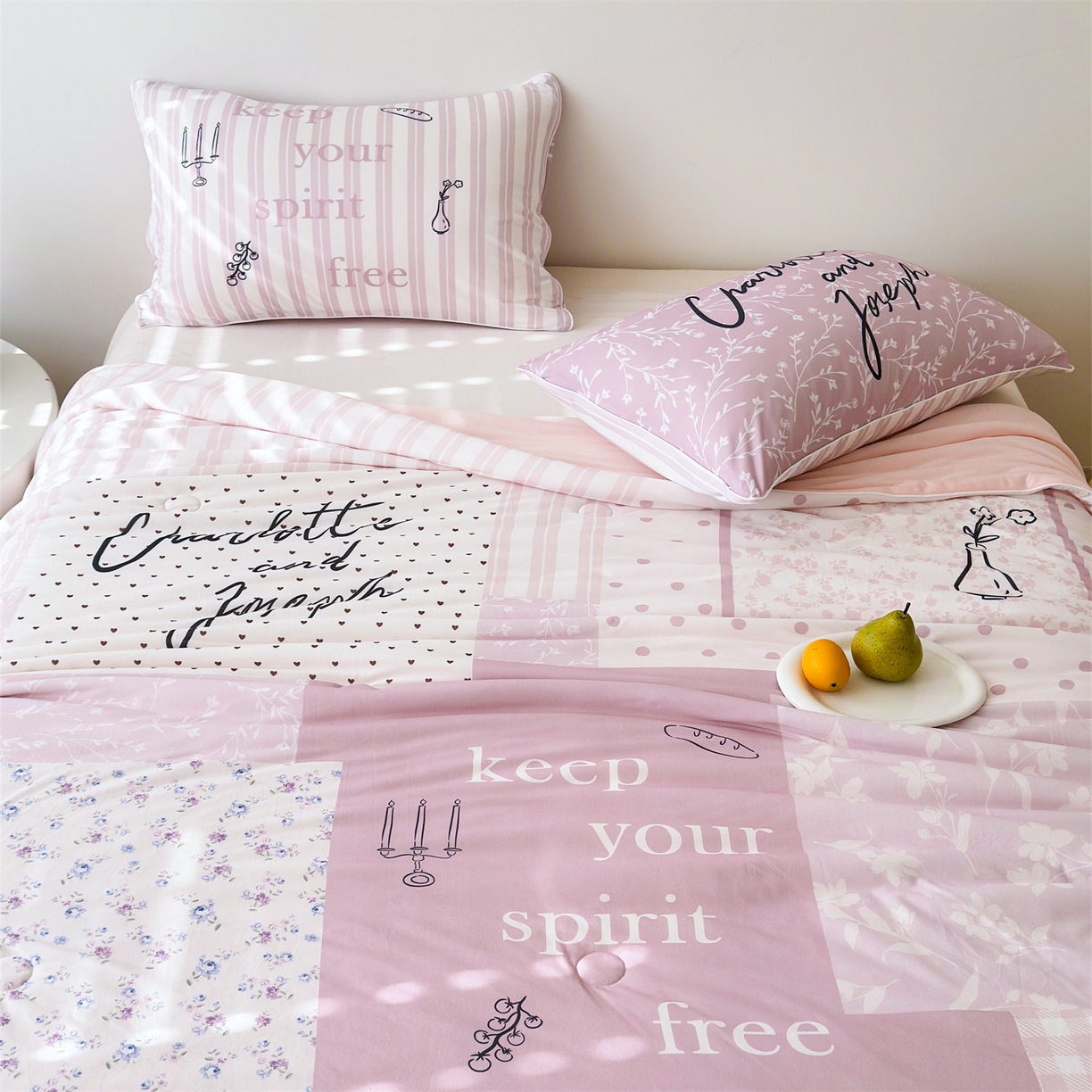 91家纺网 家纺一手货源 找家纺 朵希曼 2026年牛奶针织棉大版卡通夏被夏凉被空调被 春日花语