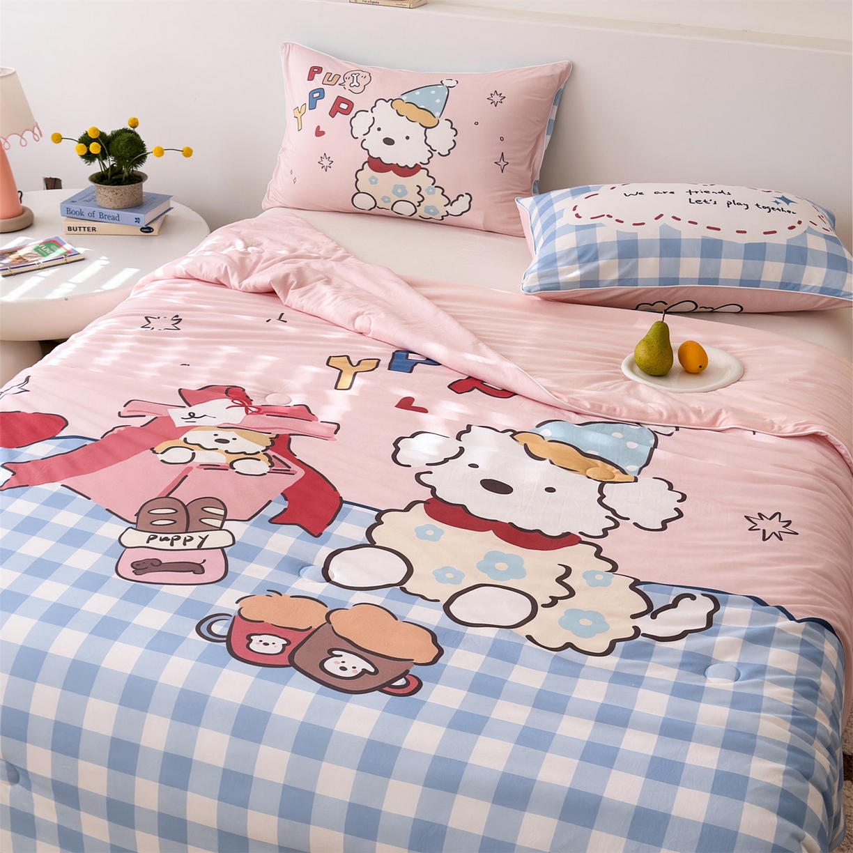 91家纺网 家纺一手货源 找家纺 （总）朵希曼 2026年牛奶针织棉大版卡通夏被夏凉被空调被