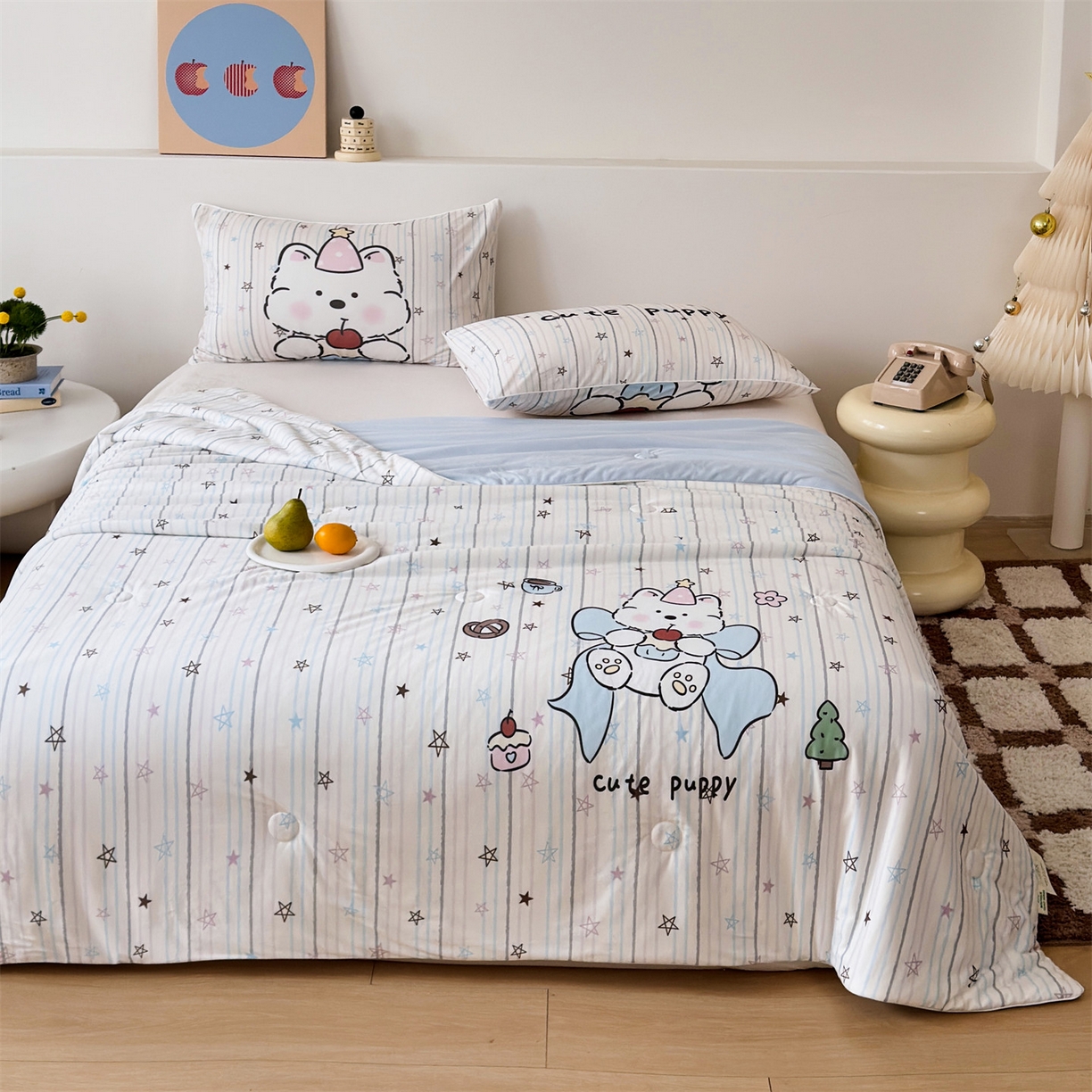 91家纺网 家纺一手货源 找家纺 （总）朵希曼 2026年牛奶针织棉大版卡通夏被夏凉被空调被