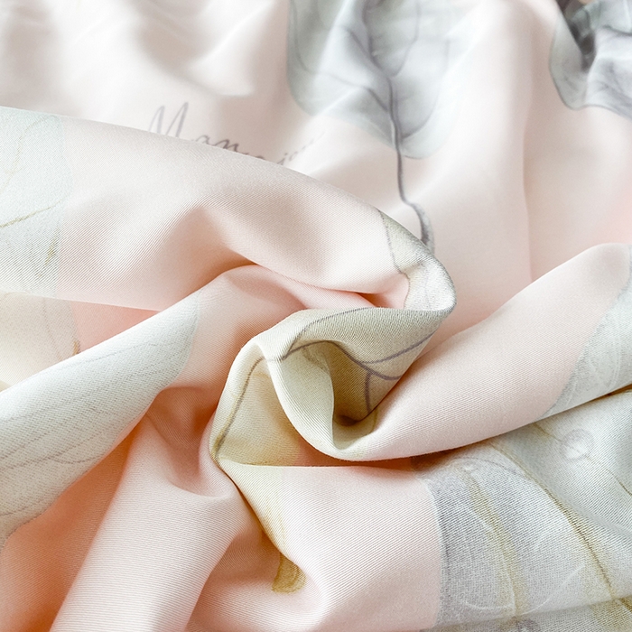 91家纺网 家纺一手货源 找家纺 太阳羽家纺 2026新款铂金莱赛尔天丝印花夏凉被镂空花边空调被夏被 玲珑叶