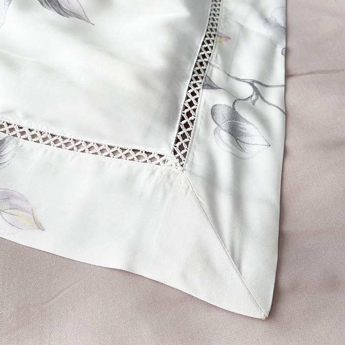 91家纺网 家纺一手货源 找家纺 太阳羽家纺 2026新款铂金莱赛尔天丝印花夏凉被镂空花边空调被夏被 曼歌雅韵