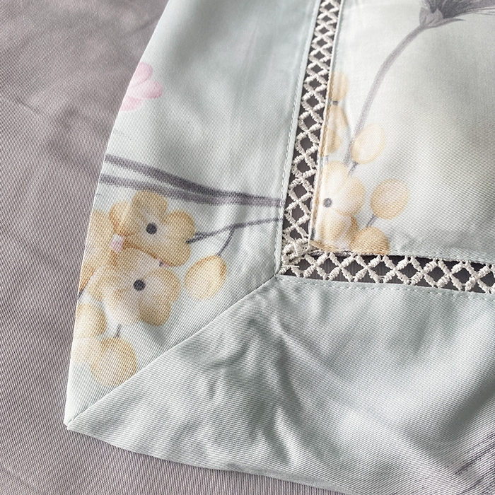 91家纺网 家纺一手货源 找家纺 太阳羽家纺 2026新款铂金莱赛尔天丝印花夏凉被镂空花边空调被夏被 花漾