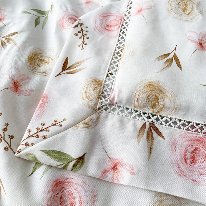 91家纺网 家纺一手货源 找家纺 太阳羽家纺 2026新款铂金莱赛尔天丝印花夏凉被镂空花边空调被夏被 西野