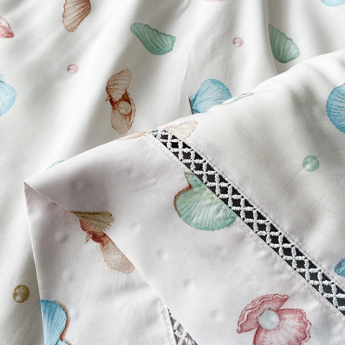 91家纺网 家纺一手货源 找家纺 太阳羽家纺 2026新款铂金莱赛尔天丝印花夏凉被镂空花边空调被夏被 晚香