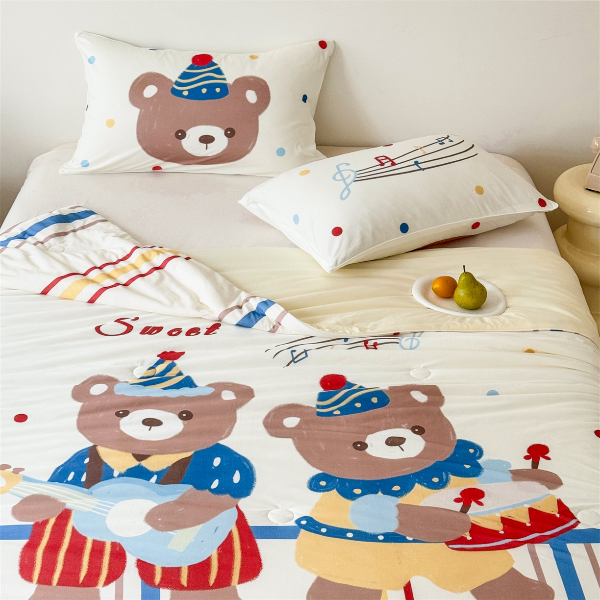 91家纺网 家纺一手货源 找家纺 朵希曼 2026年牛奶针织棉大版卡通夏被夏凉被空调被 生日派对