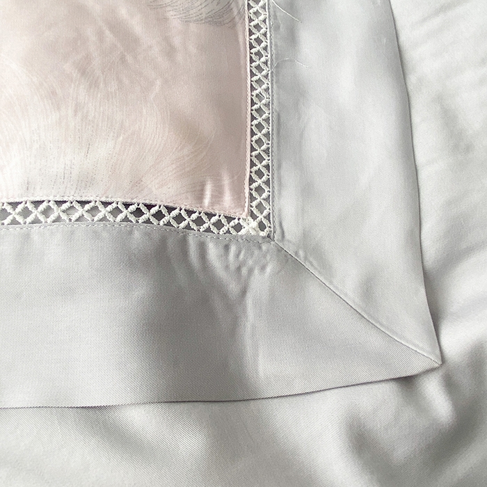 91家纺网 家纺一手货源 找家纺 太阳羽家纺 2026新款铂金莱赛尔天丝印花夏凉被镂空花边空调被夏被 叶叶情丝