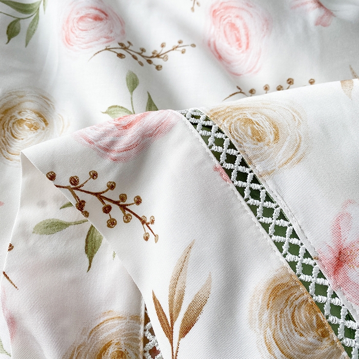 91家纺网 家纺一手货源 找家纺 太阳羽家纺 2026新款铂金莱赛尔天丝印花夏凉被镂空花边空调被夏被 西野