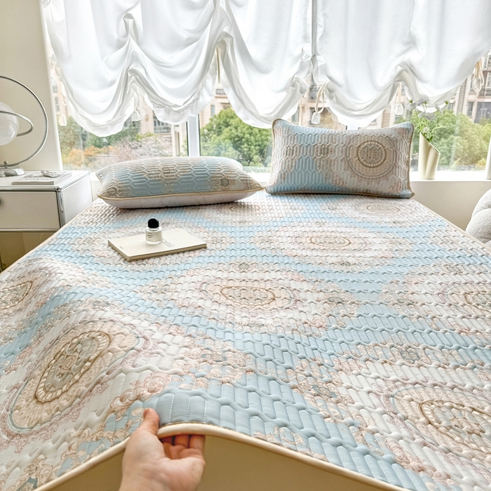 91家纺网 家纺一手货源 找家纺 （总）美丽折家纺 2026新款0.6厚乳胶凉席印花系列