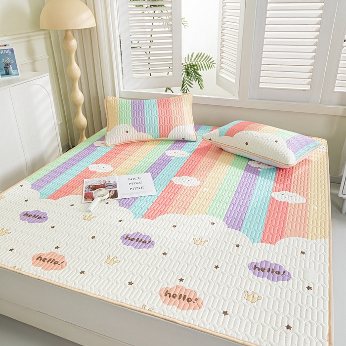 91家纺网 家纺一手货源 找家纺 （总）美丽折家纺 2026新款0.6厚乳胶凉席印花系列