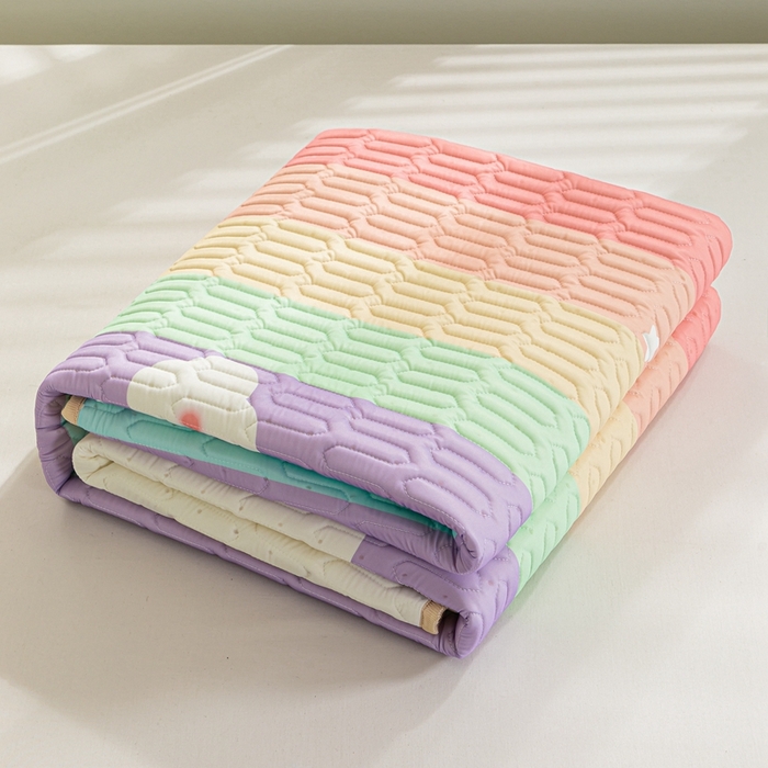 91家纺网 家纺一手货源 找家纺 （总）美丽折家纺 2026新款0.6厚乳胶凉席印花系列