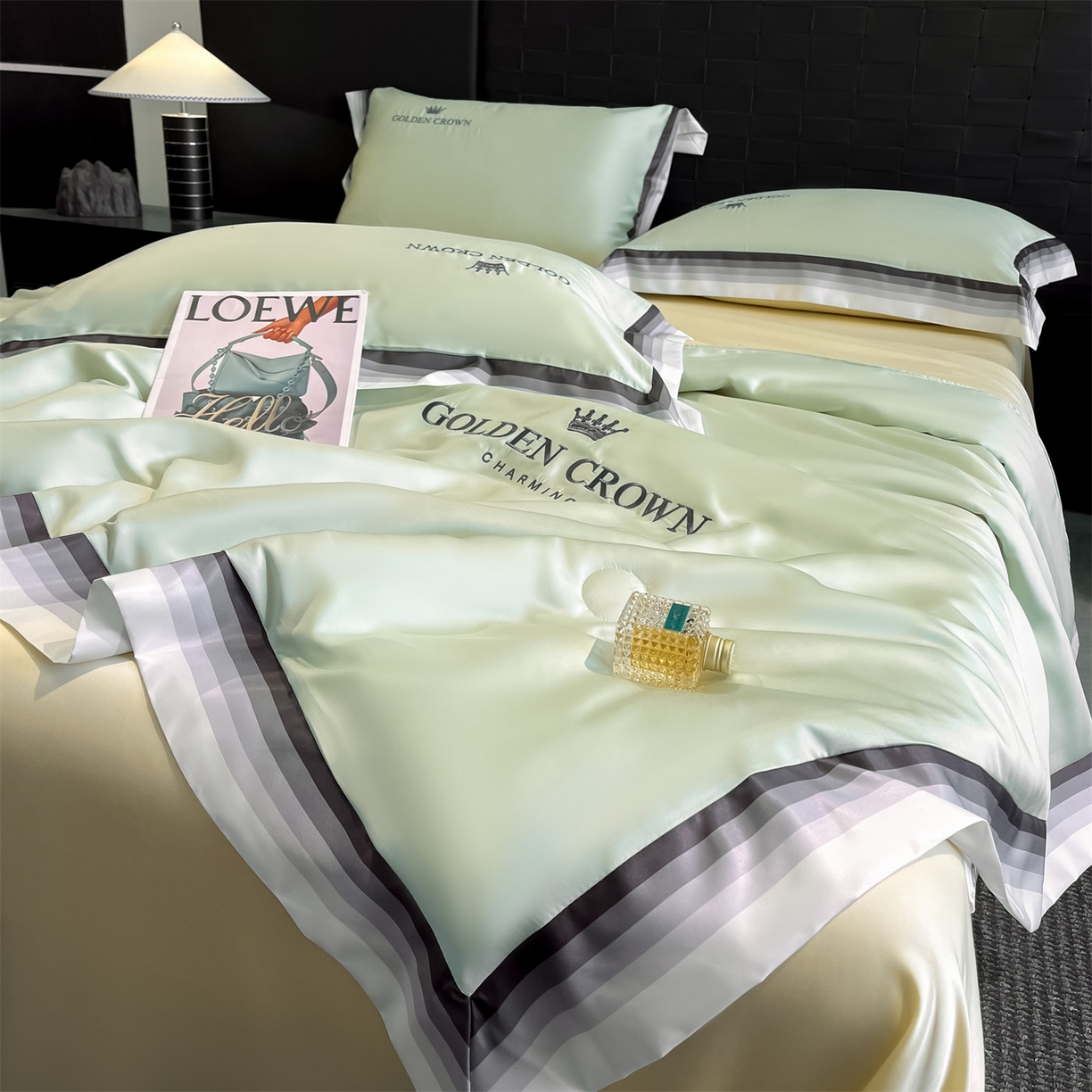 91家纺网 家纺一手货源 找家纺 笙意家纺 2026新款水洗冰丝数码宽边刺绣夏被夏凉被空调被-贝拉系列 贝拉-水果清香+奶黄