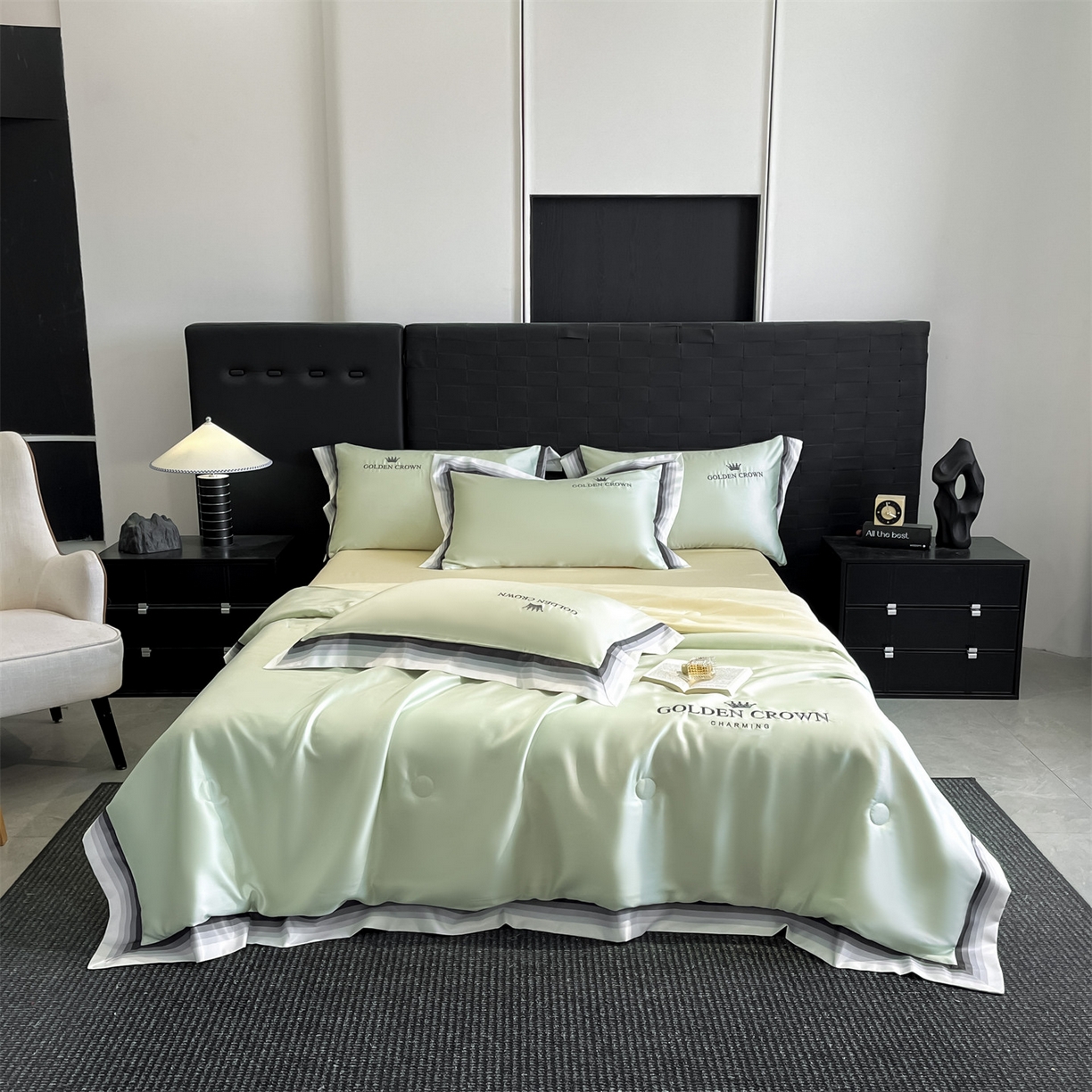 笙意家纺 2026新款水洗冰丝数码宽边刺绣夏被夏凉被空调被-贝拉系列 贝拉-水果清香+奶黄