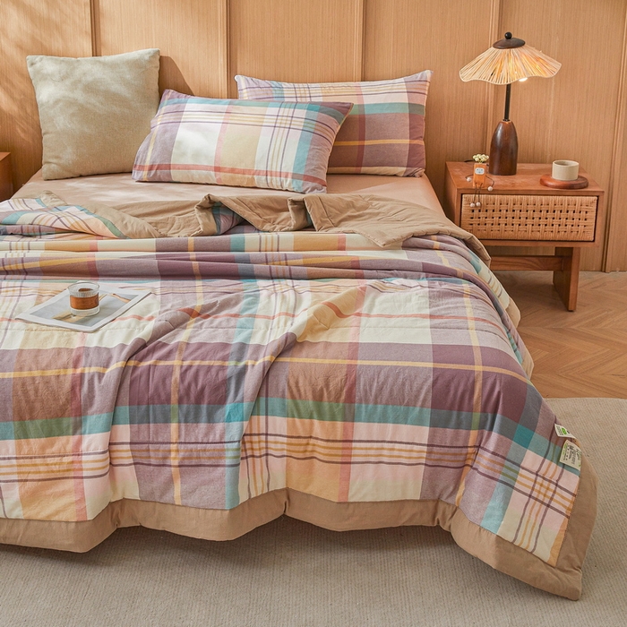 91家纺网 家纺一手货源 找家纺 牛魔王家居 2026新款A类水洗棉新疆棉花夏被 被子被芯 旭日