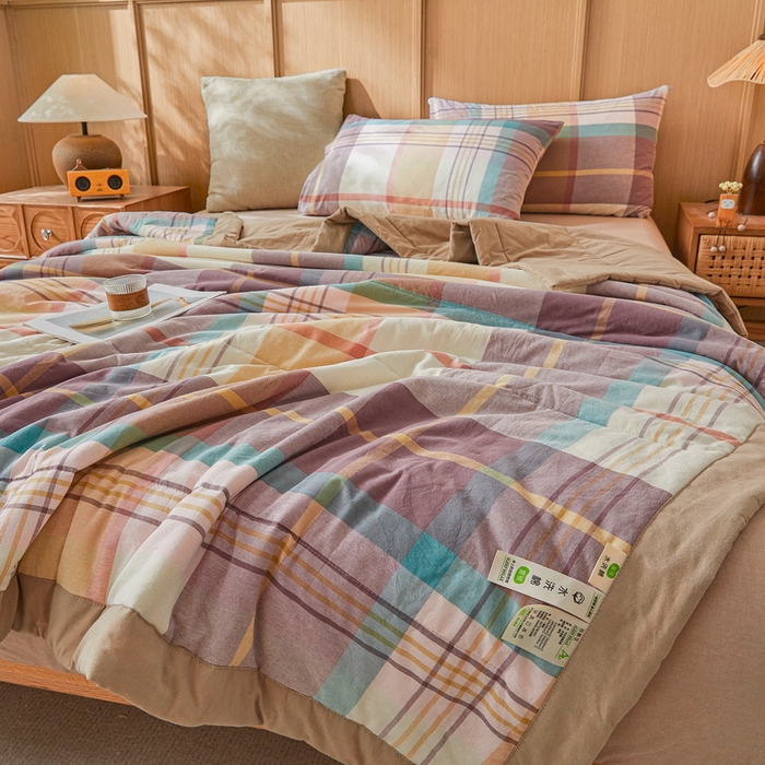 91家纺网 家纺一手货源 找家纺 牛魔王家居 2026新款A类水洗棉新疆棉花夏被 被子被芯 旭日