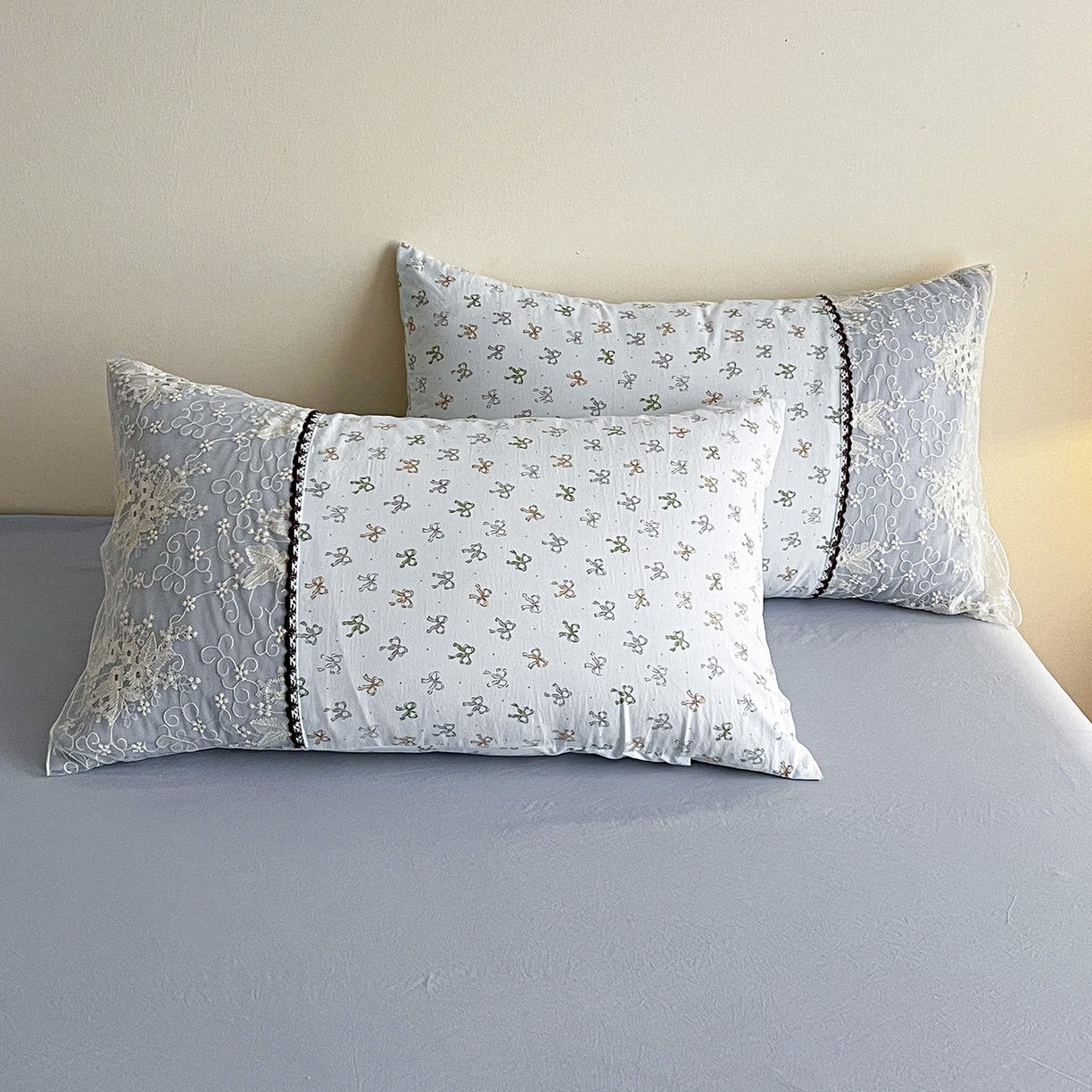 91家纺网 家纺一手货源 找家纺 纽缦家纺 2026新款A类105g仿棉四件套古法水洗棉套件-韩版系列 韩版-铃兰兰