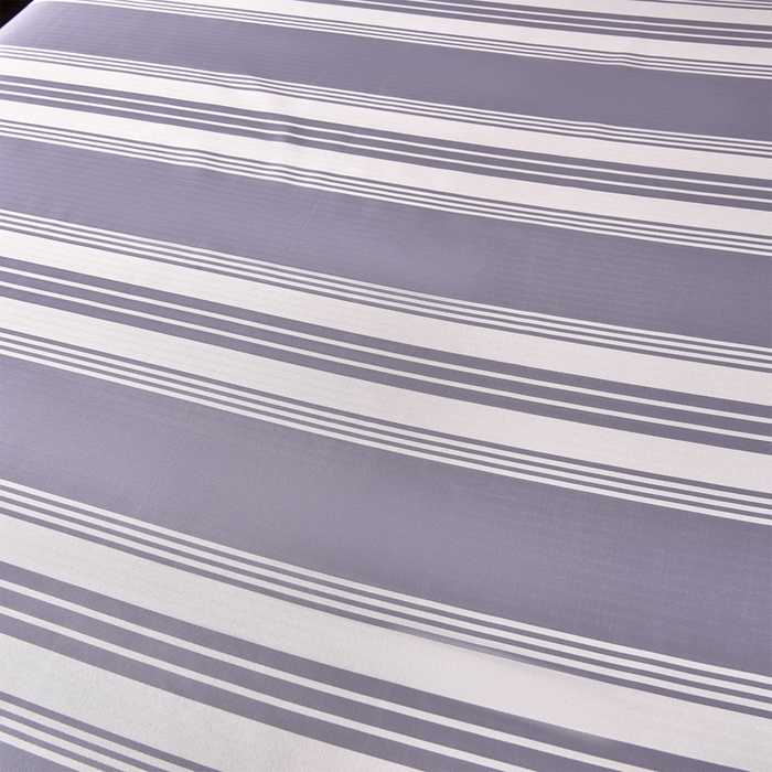 91家纺网 家纺一手货源 找家纺 念家居 2026新款轻奢可机洗水洗床单款高密大版斜纹冰丝凉席三件套 紫灰条纹 