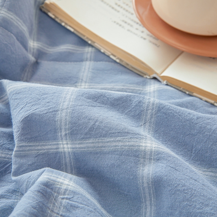 91家纺网 家纺一手货源 找家纺 牛魔王家居 2026新款A类水洗棉新疆棉花夏被 被子被芯 布鲁蓝