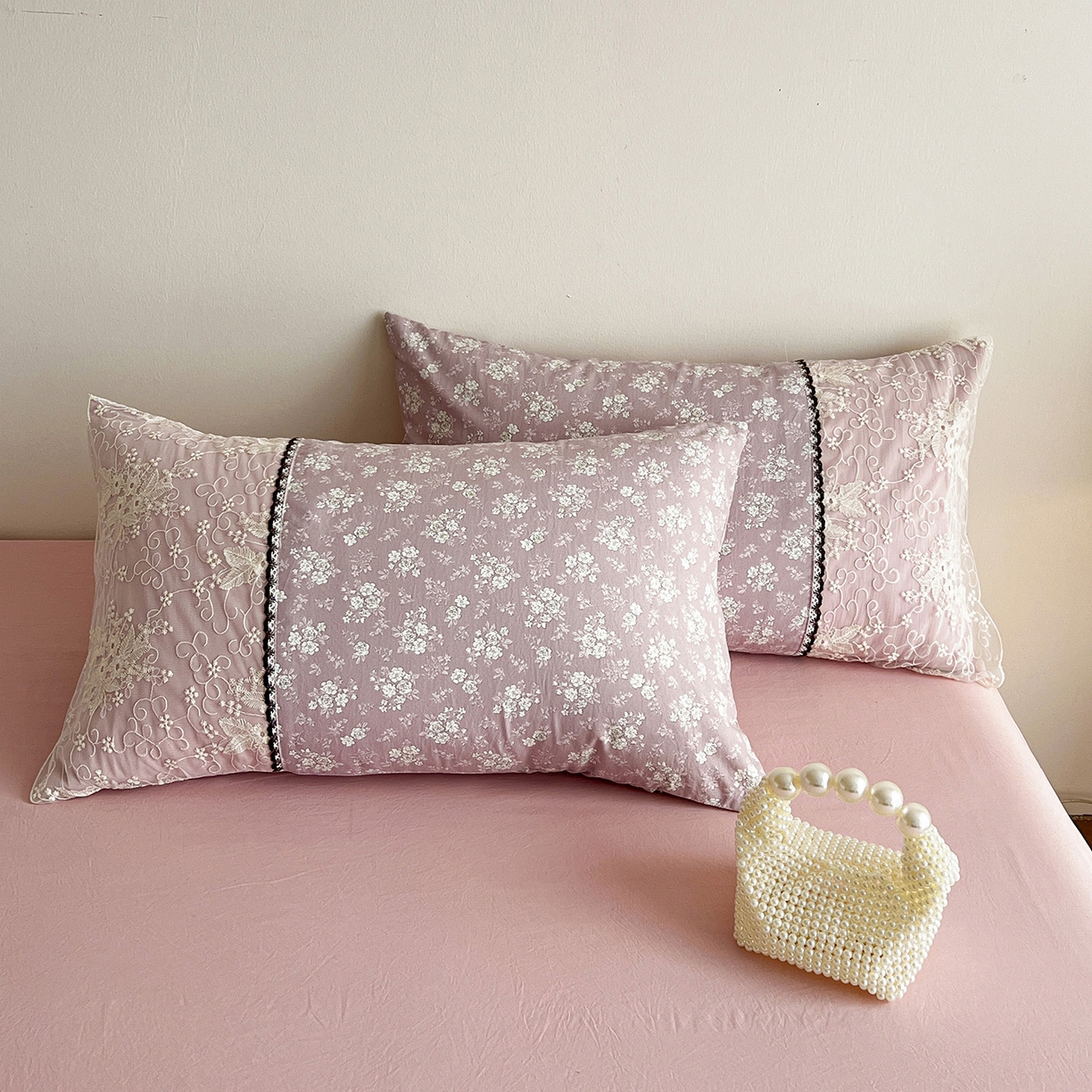 91家纺网 家纺一手货源 找家纺 （总）纽缦家纺 2026新款A类105g仿棉四件套古法水洗棉套件-韩版系列