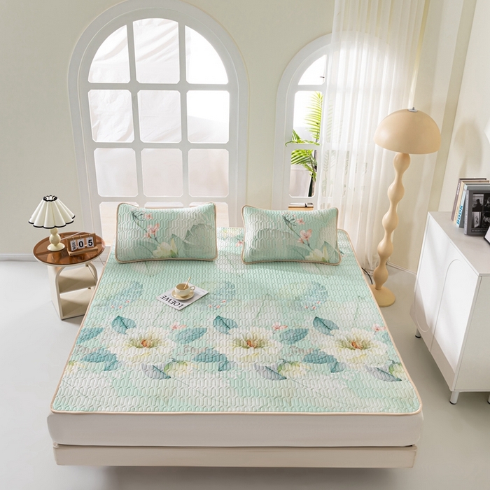 美丽折家纺 2026新款凉感丝乳胶凉席款 乳胶凉席三件套 暗香