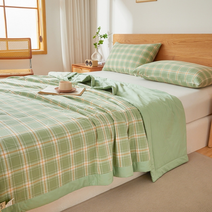 91家纺网 家纺一手货源 找家纺 牛魔王家居 2026新款A类水洗棉新疆棉花夏被 被子被芯 橄榄绿