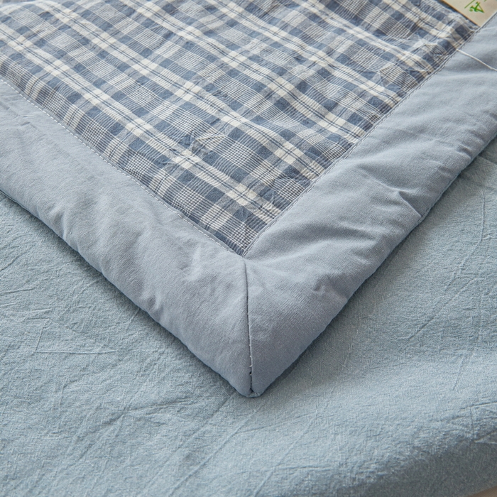 91家纺网 家纺一手货源 找家纺 牛魔王家居 2026新款A类水洗棉新疆棉花夏被 被子被芯 海蓝格